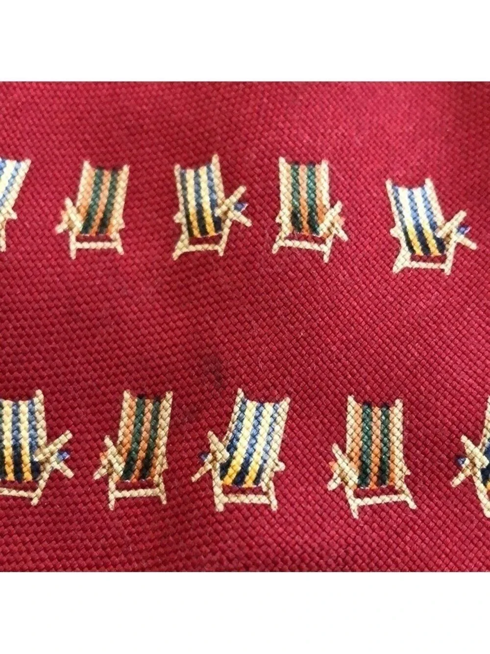 OFF Island by Tommy Bahama red silk tie. OS